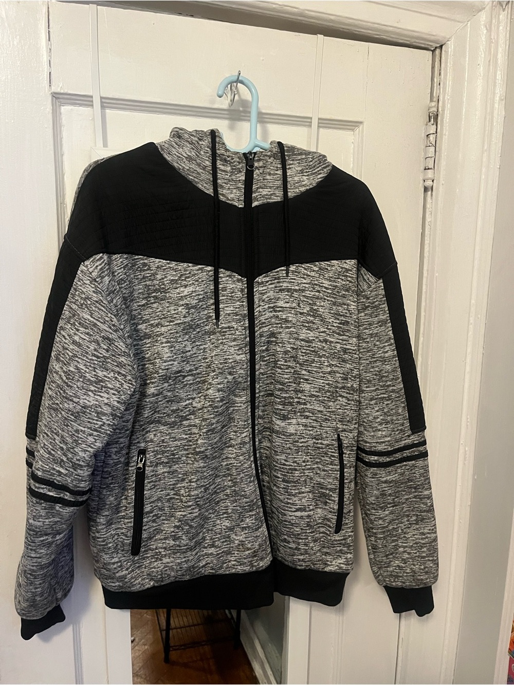 Northpole heavy thick fur zip up jacket